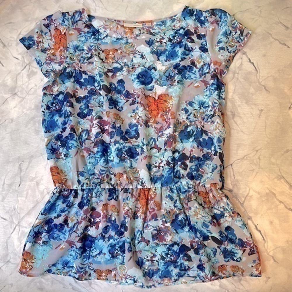 Halogen Nordstrom Floral Blouse M